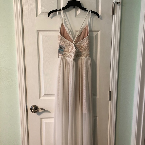 Scallop Lace Bodice High/Low Gown - Picture 3 of 6